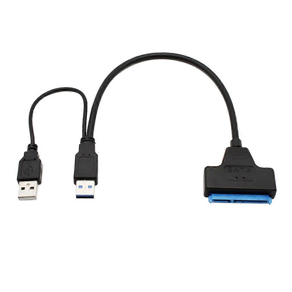 Dual USB 3.0 to Hard Drive Data Cable for Computer 2Pcs Black