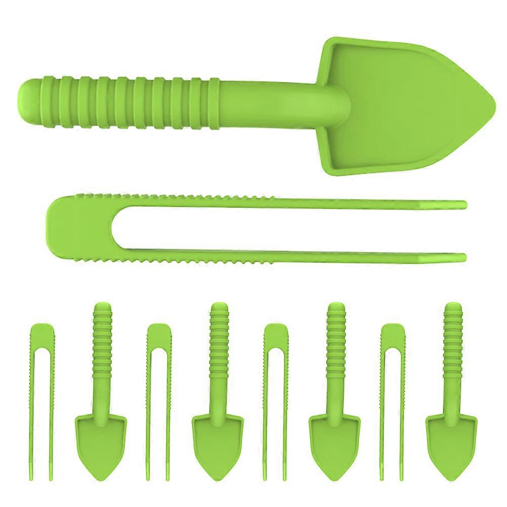 Reptile Poop Scooper for Feeding and Cleaning 15Sets Green Plastic