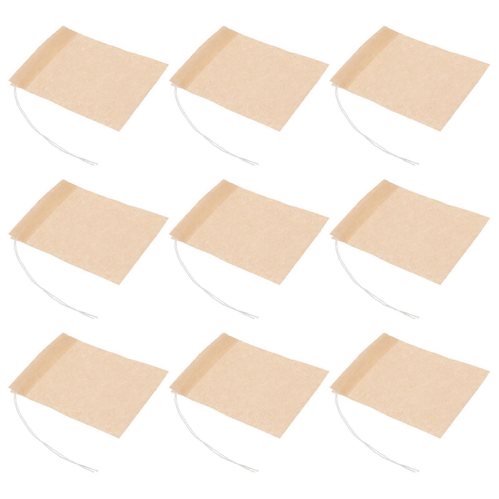 Disposable Tea Bag Drawstring Tea Bag Filter Paper for Brewing 300Pcs Light Brown
