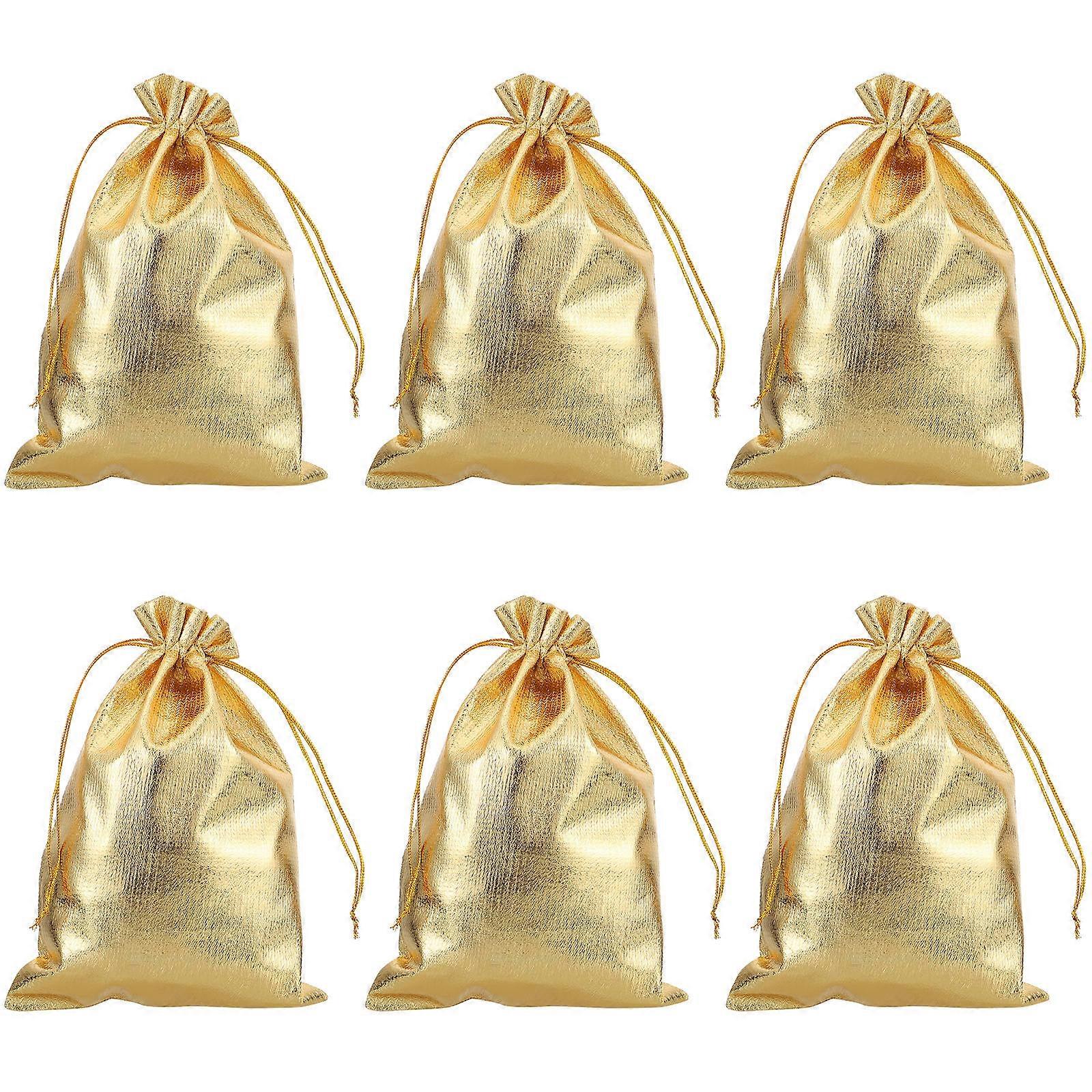 Gift Storage Bag for Storage 100Pcs Golden Drawstring Jewelry Pouches