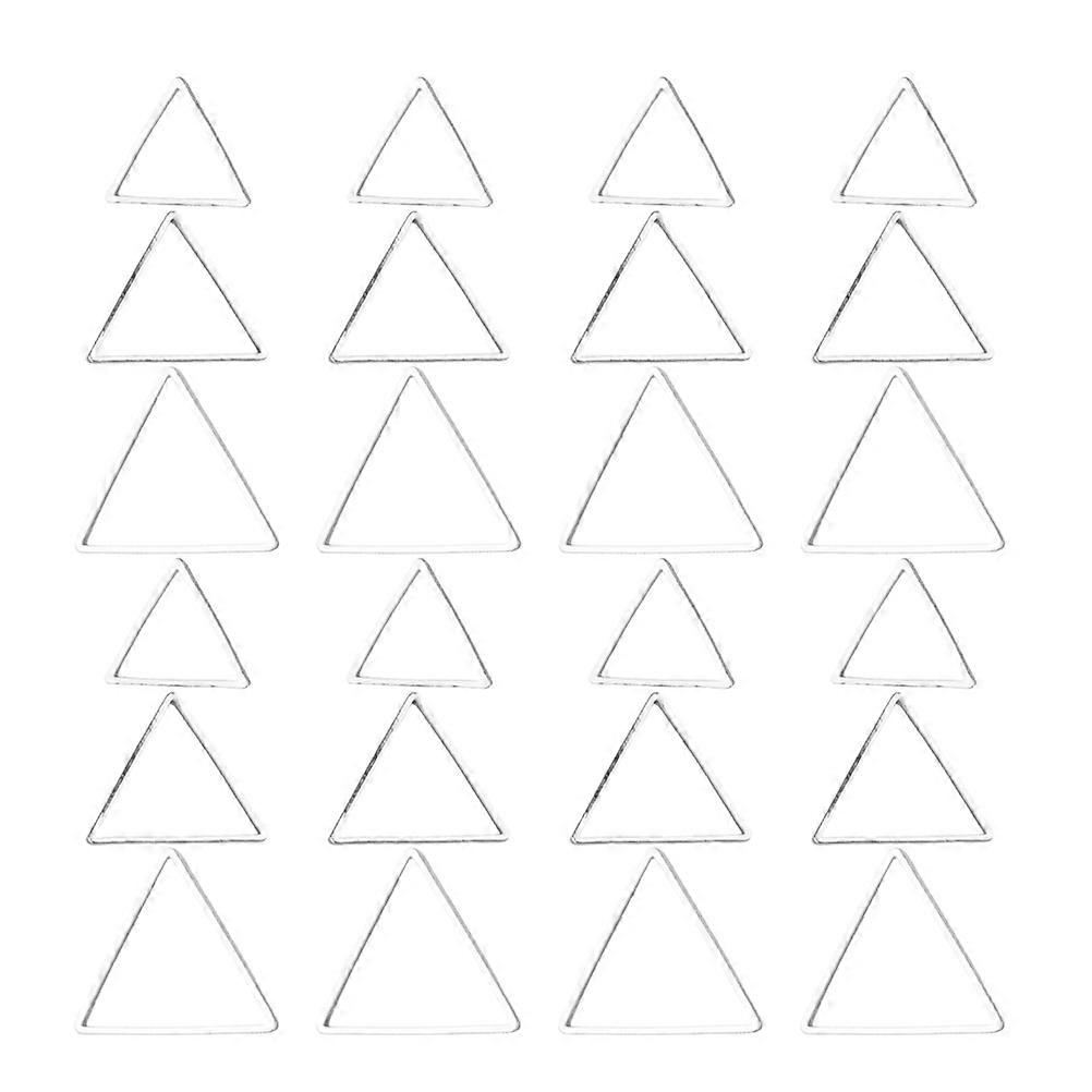 Silver DIY Earring Pendant Triangular Ear Hook Decoration 120 Pieces