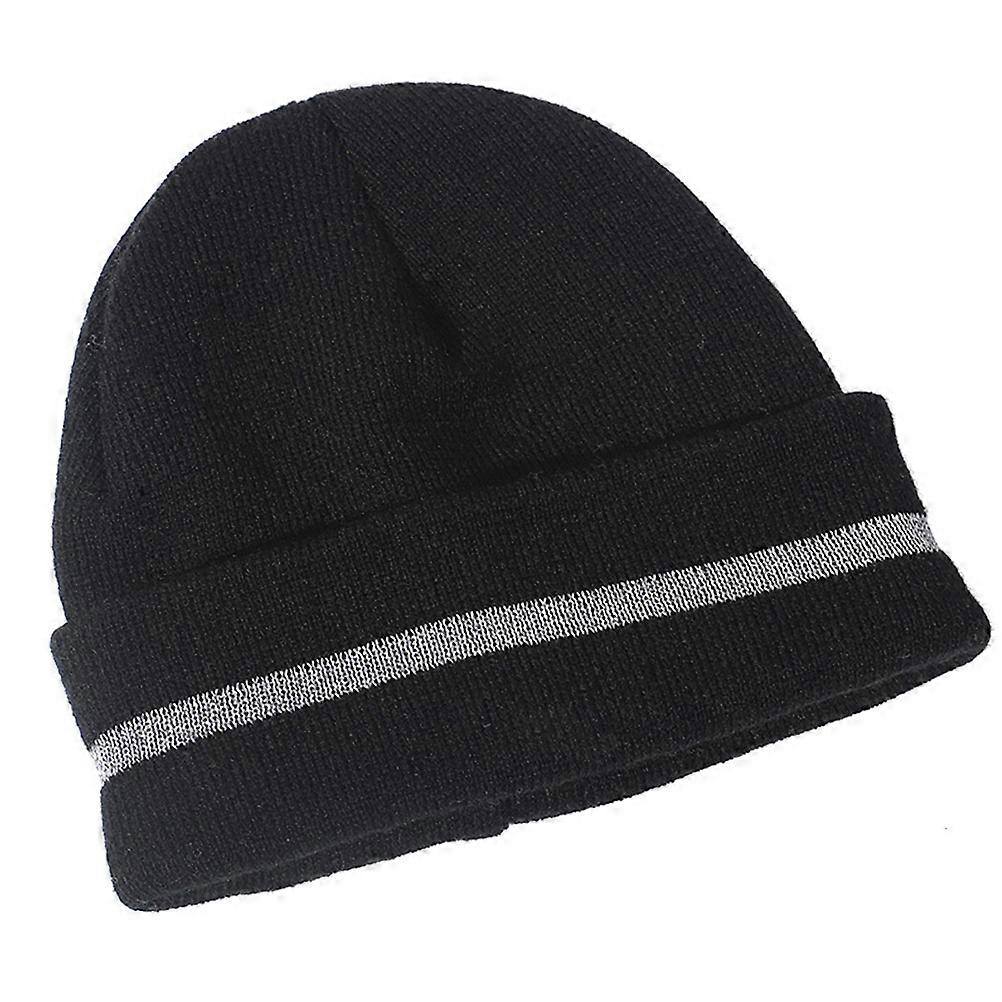 Fluorescence Knitted Hat All-Match Hat for Decoration Use Black