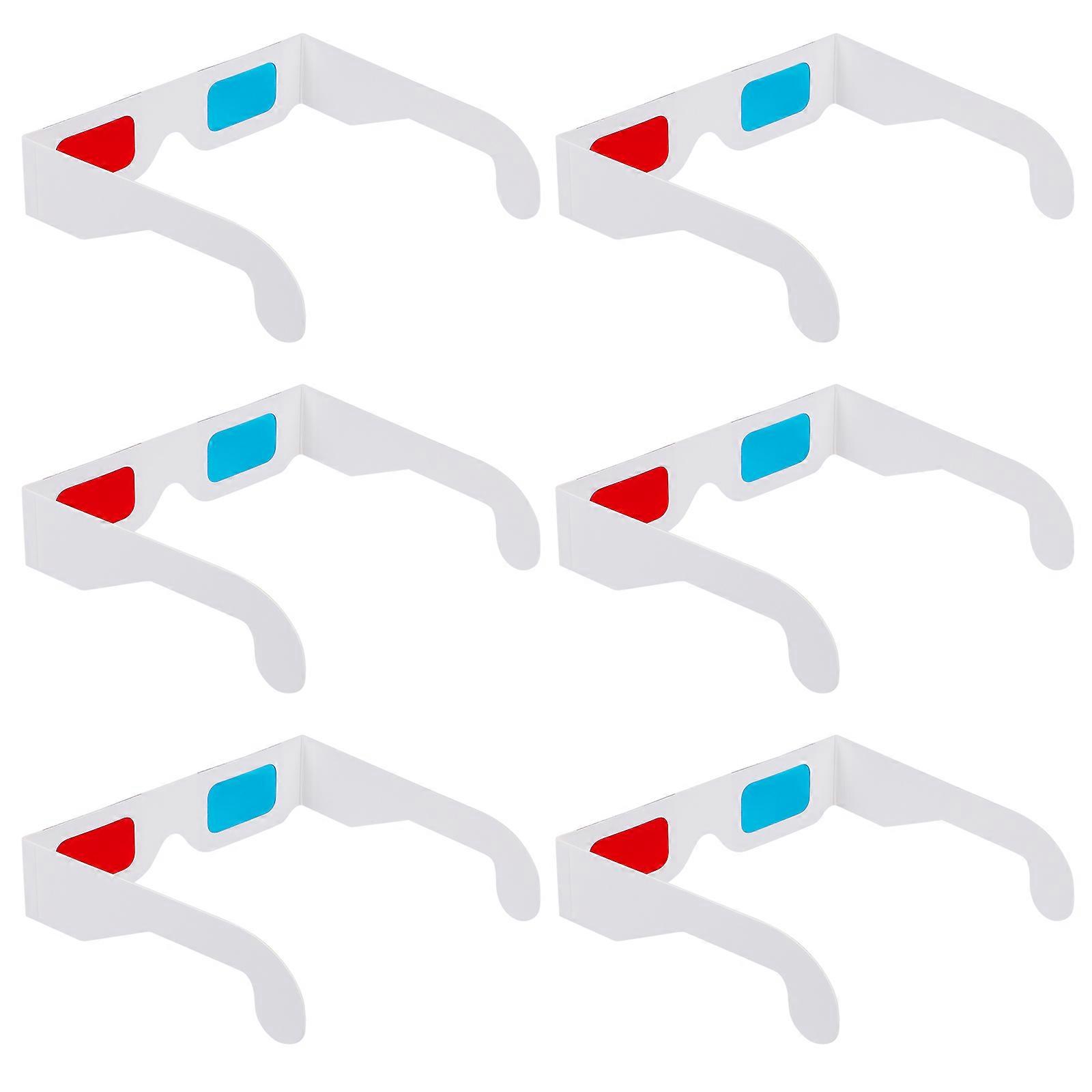 White 3D Cardboard Glasses for 3D Viewing Disposable 150Pcs