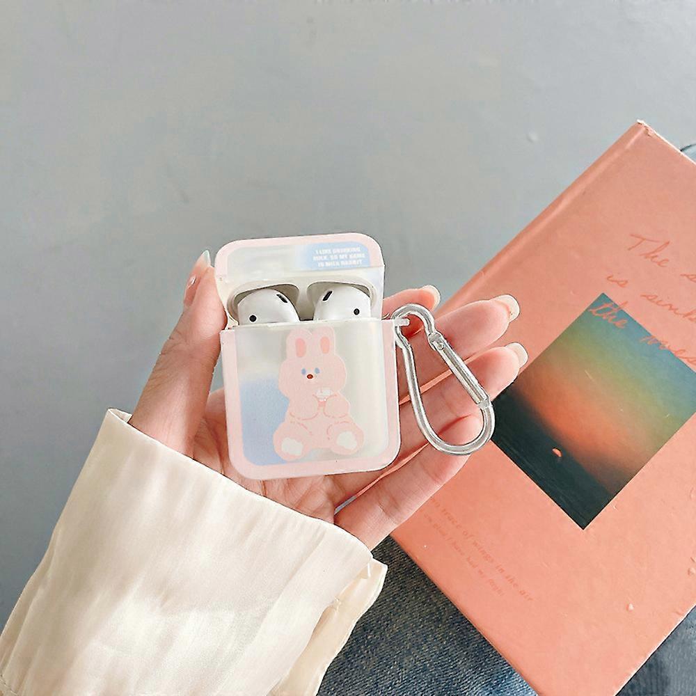 Cute Case for Apple AirPods 1 2 Pro 3rd Generation Ice Cream Rabbit Bear Pouch for AirPods Pro 3 Case with Keychain Lanyard~008304