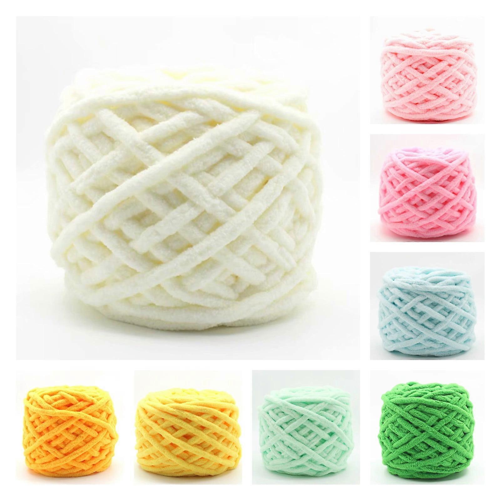 AURORA TRADE 1 Roll 32M Yarn Soft Wide Usage Polyester Hand Woven DIY Craft Crochet Yarn for Patchwork
