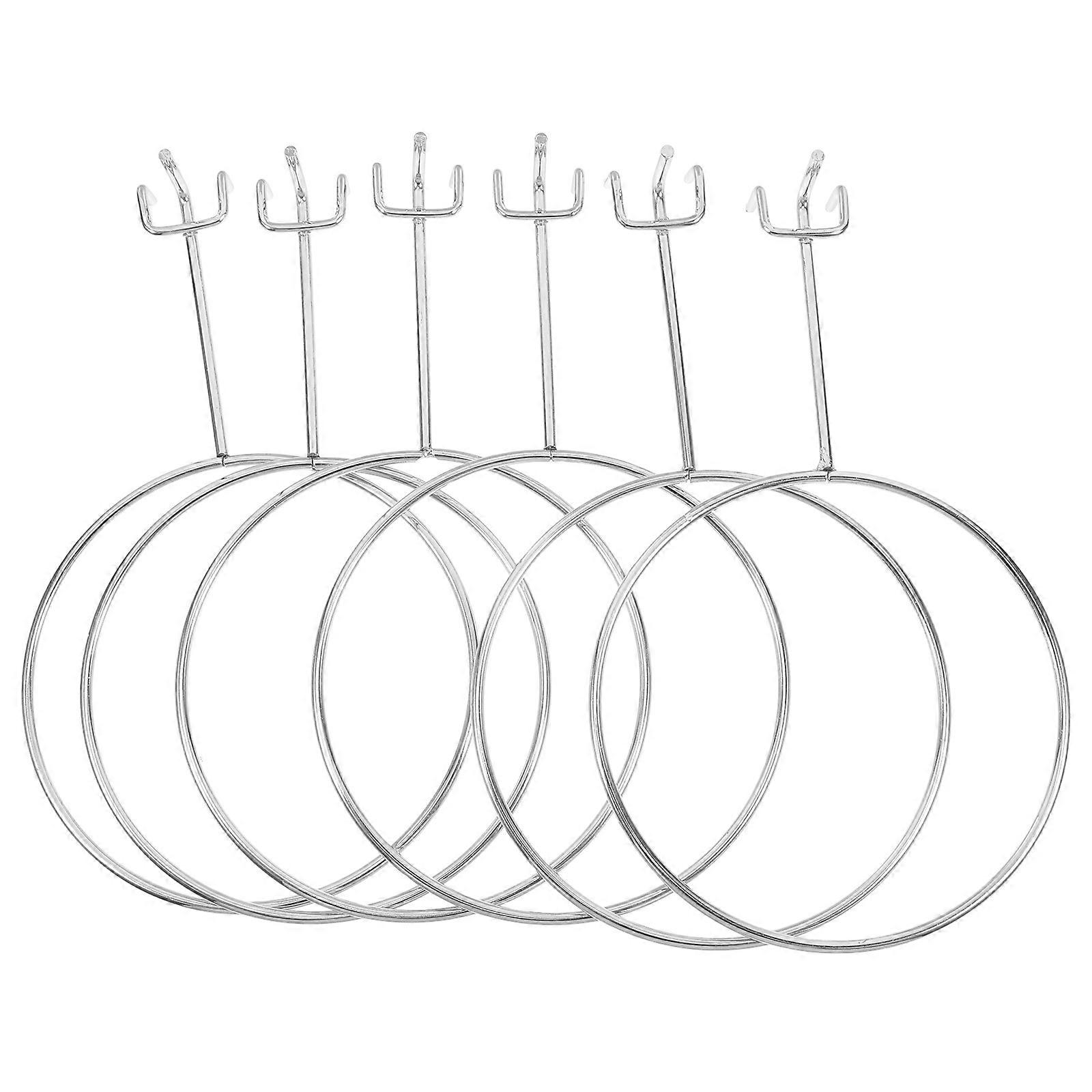 Sleek 18 Pcs Hat Display Rack For Shops And Warehouses Made From Stainless Steel Designed For Retail Display And Home Organization