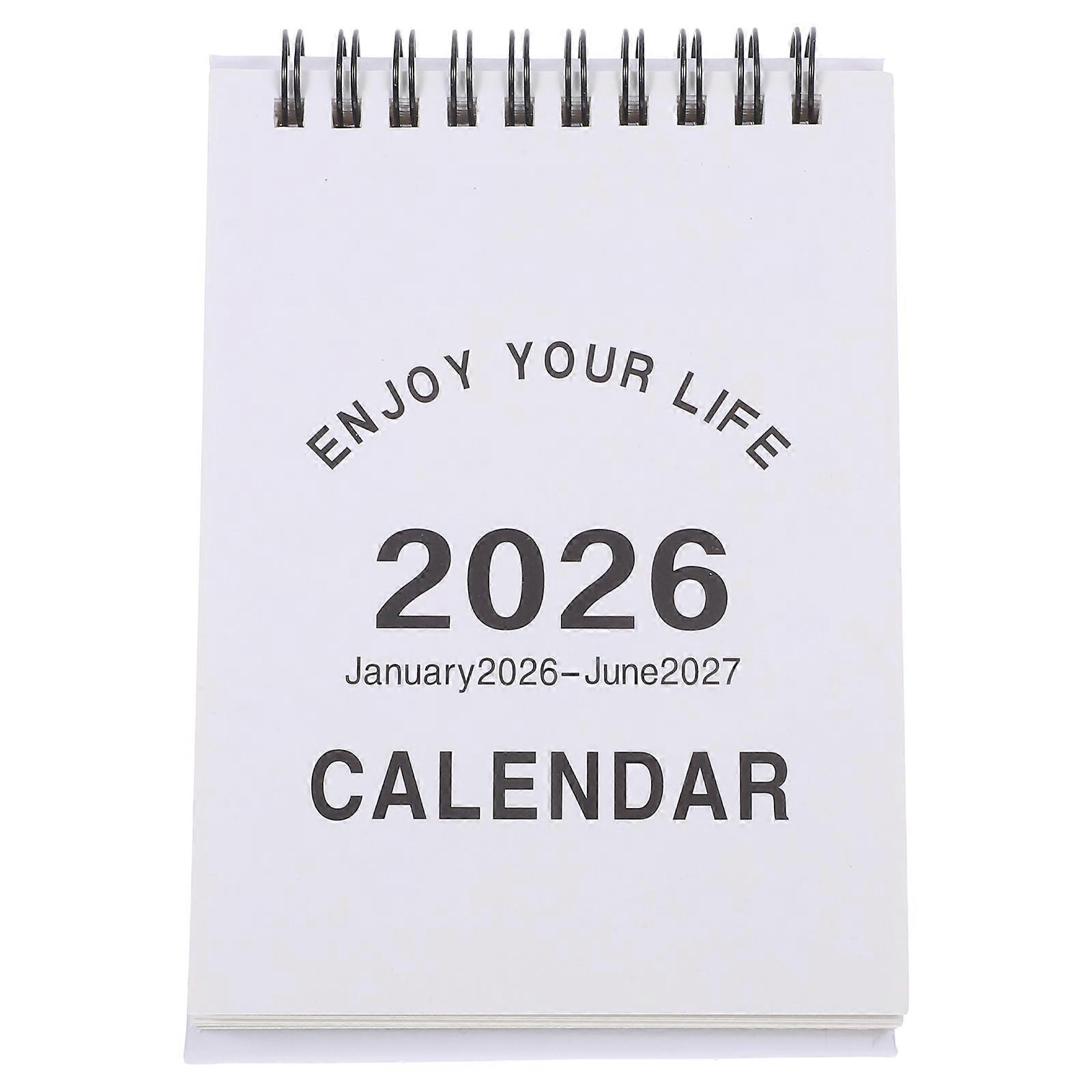 Compact Monthly Calendar Desk Calendar 2026 Rectangular Shape Reminder Organization for Office Workers 1Set