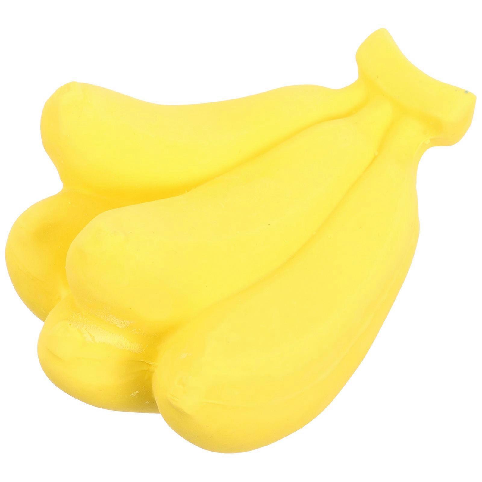 Pet Fruits Toy Dog Latex Sound Playing Toy for Teeth Grinding 2Pcs Banana