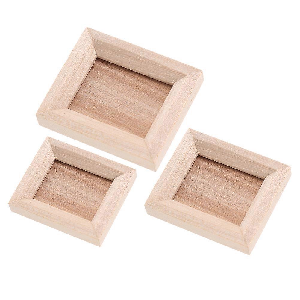 Miniature Picture Frames Dollhouse Wood Frames for Display 15Pcs