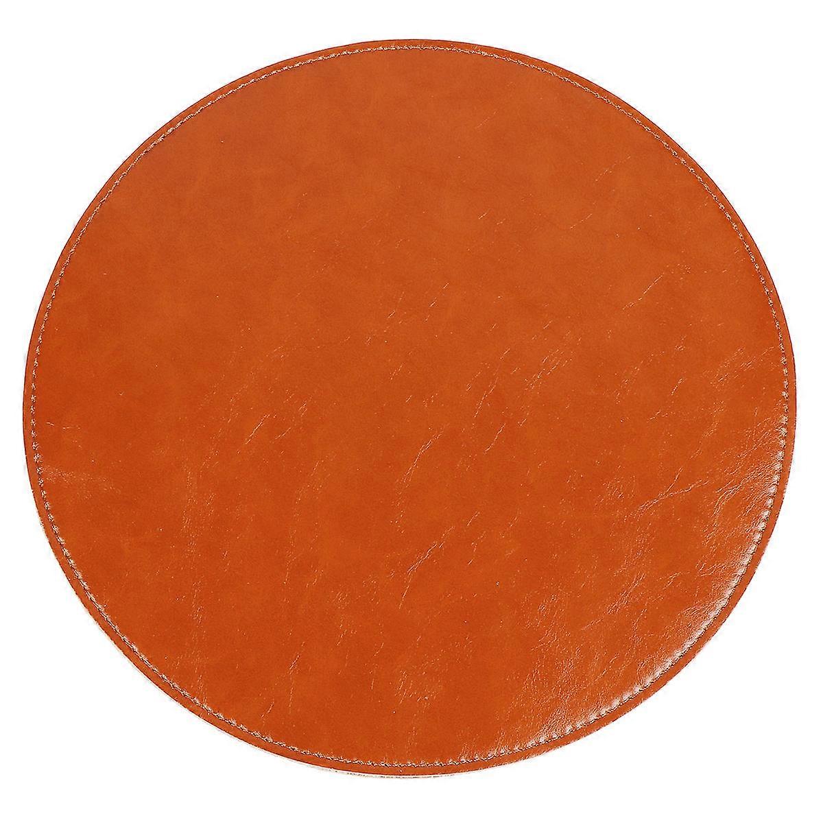 Brown Mouse Pad Round Design for Office Work Gaming 1Pcs