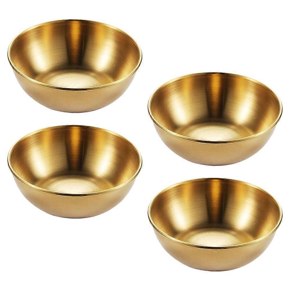 Sauce Dish Appetizer Serving Plate for Kitchen Use 8Pcs Golden