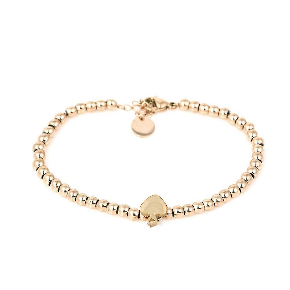 Heart Bracelet Heart Pendant Accessory for Decoration 10Pcs Golden Copper