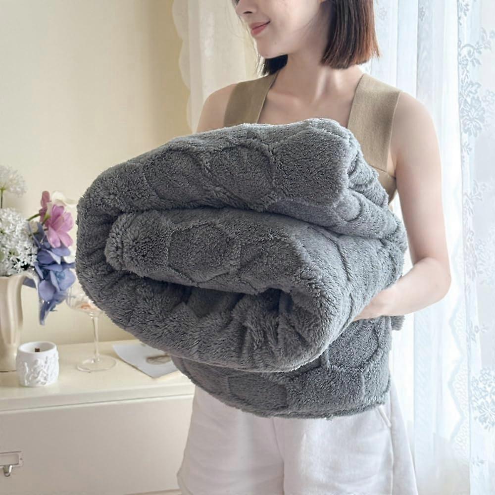 Throw Blanket Flannel Fleece 70x100 Gray For Sofa Couch AllSeason Soft Lightweight Plush Throw