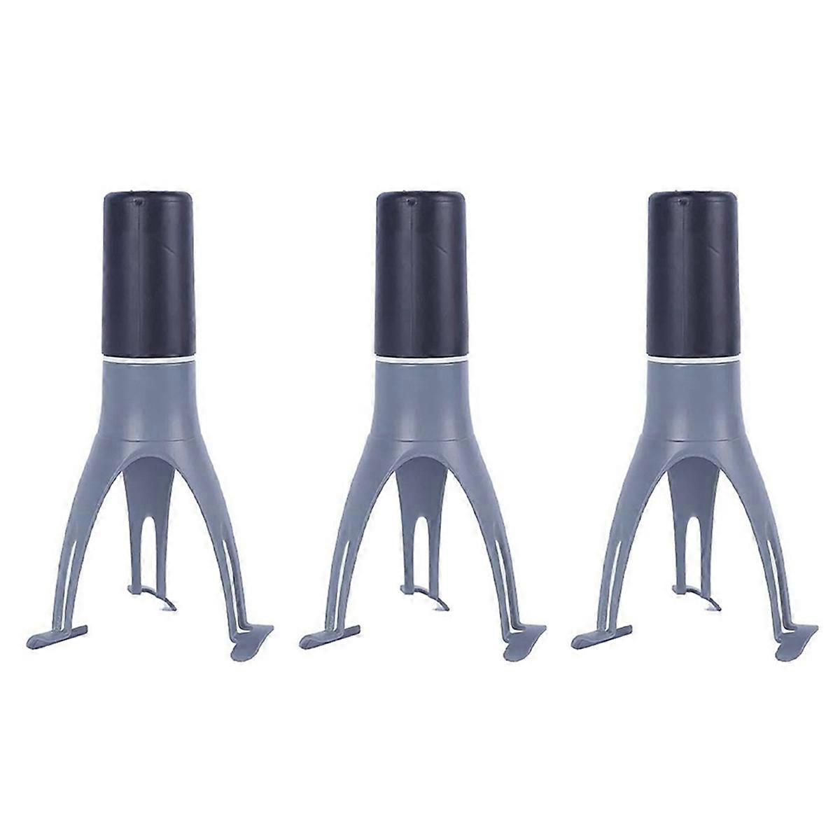 Kitchen Triangle Egg Whisk, Mini Semi-Automatic Whisk, Black & Gray