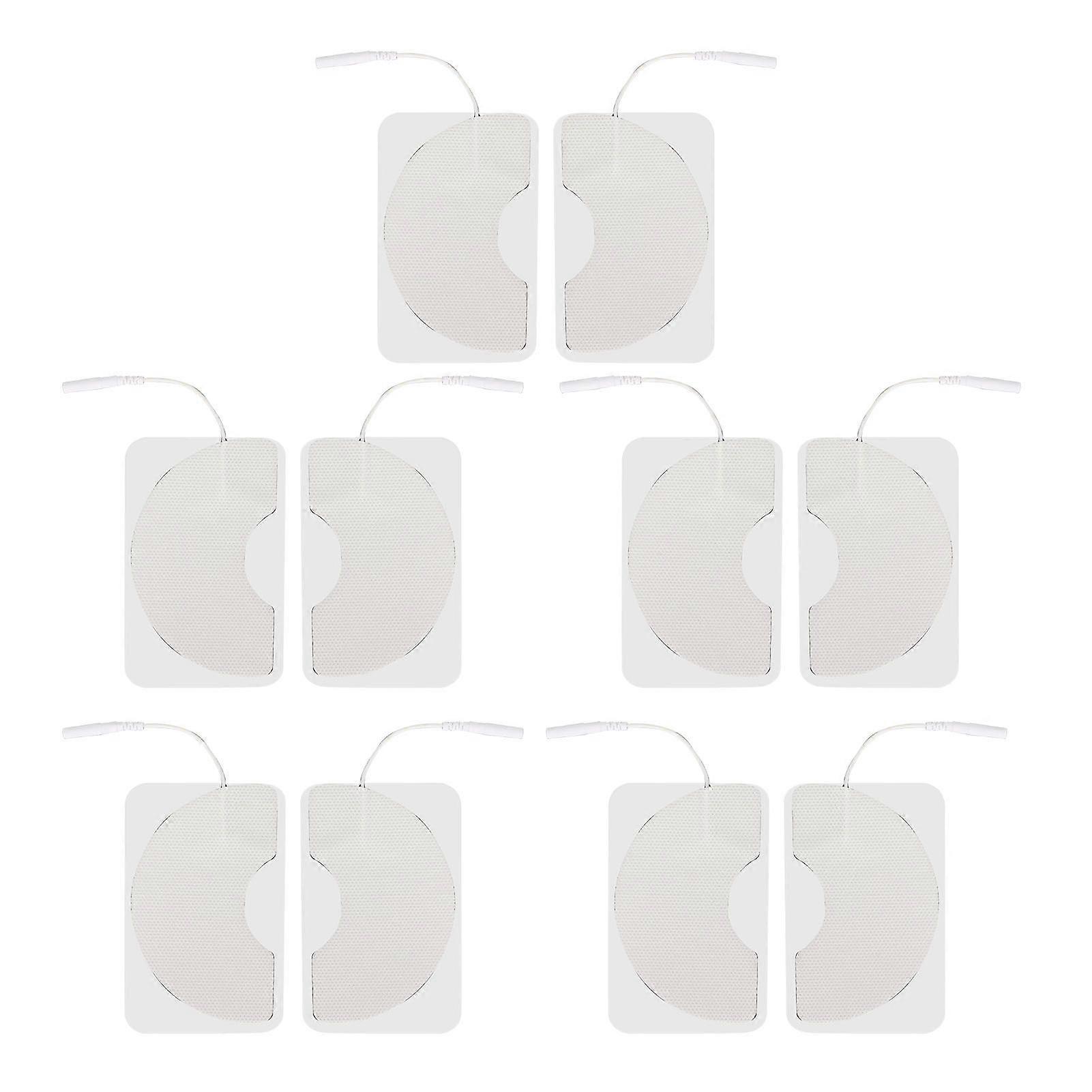 10pcs Massage Electrode Patches 6x10cm Reusable Low Impedance Electrode Pad for Breast Care 2.0 Port