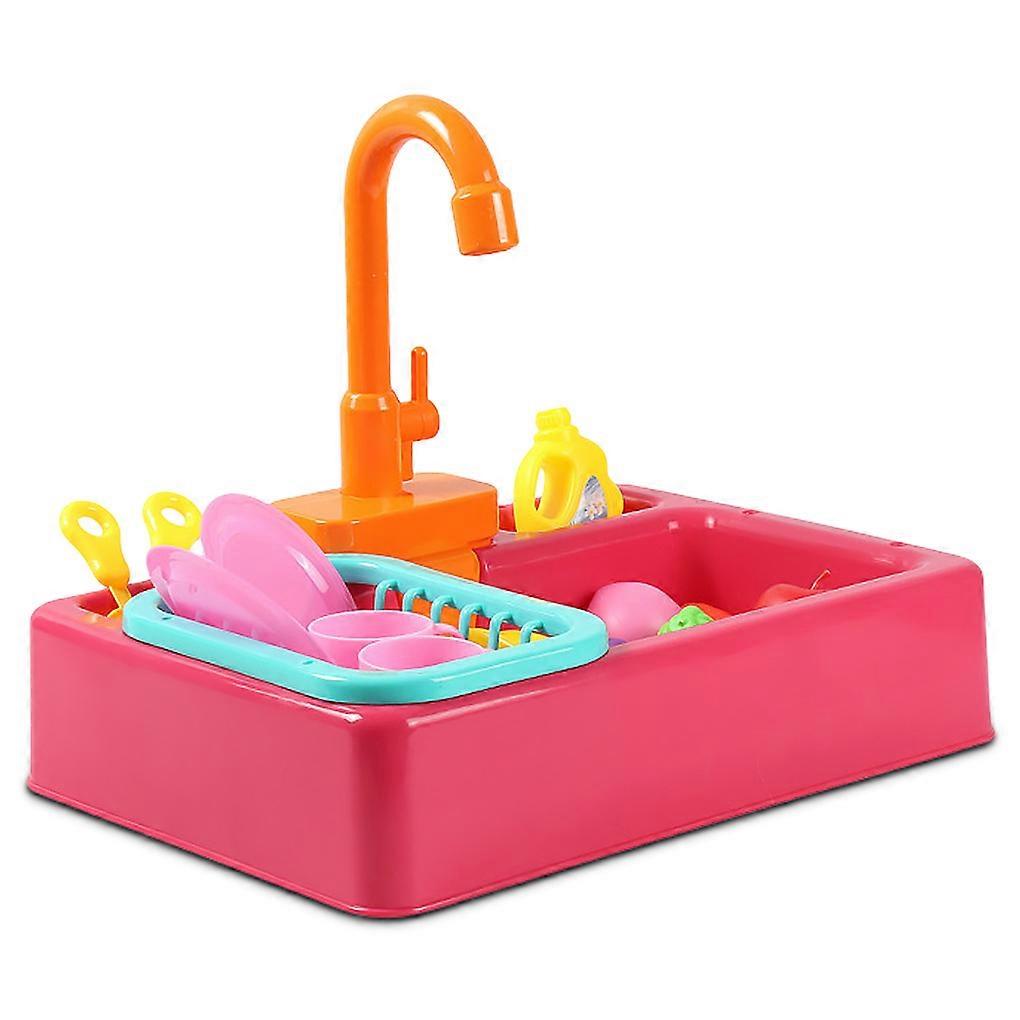 Sink Toy Electric Automatic Children Simulation Responsibility Toys Red