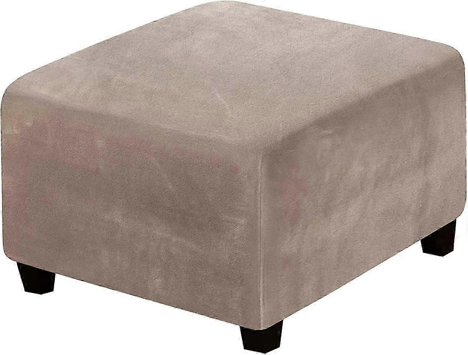 Square Velvet Ottoman Cover Square Ottoman Protector Storage Stool Ottoman With
