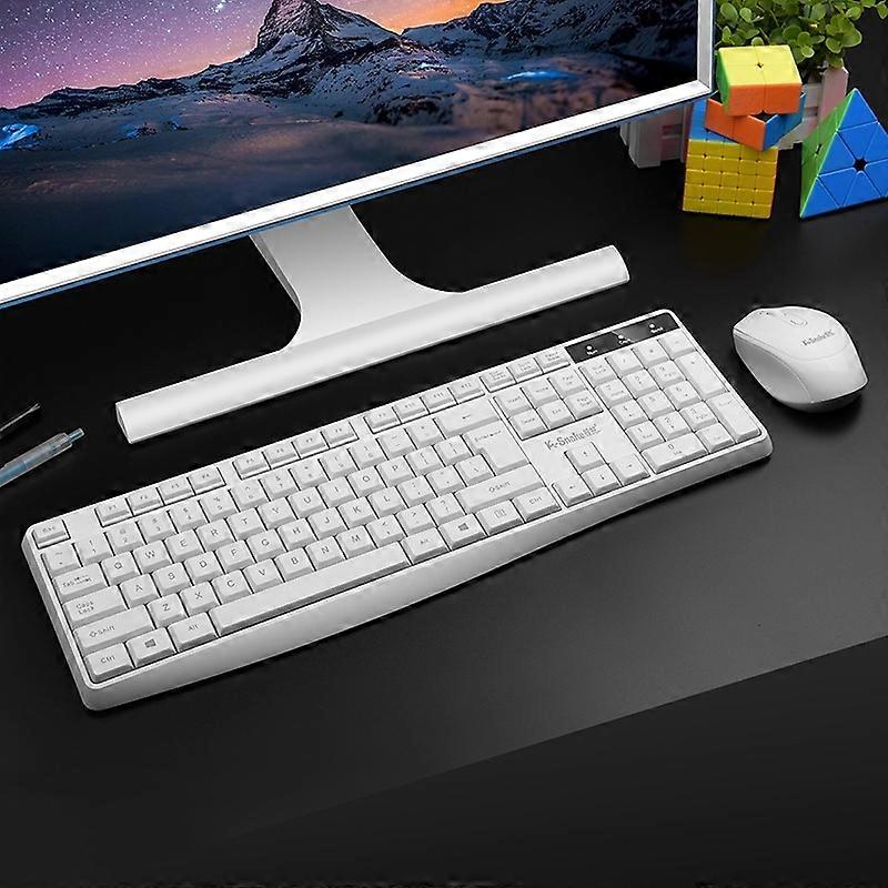 K-Snake WK800 Wireless 2.4G Keyboard Mouse Set White