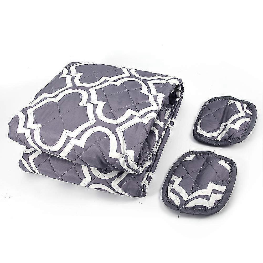 25-26 Polyester Pongee Waterproof Non slip Dirty Resistant Pet Sofa Cushion Ultrasonic Impressing Pets Lounge Mat Pad(Gray Printing Single 53x183cm)