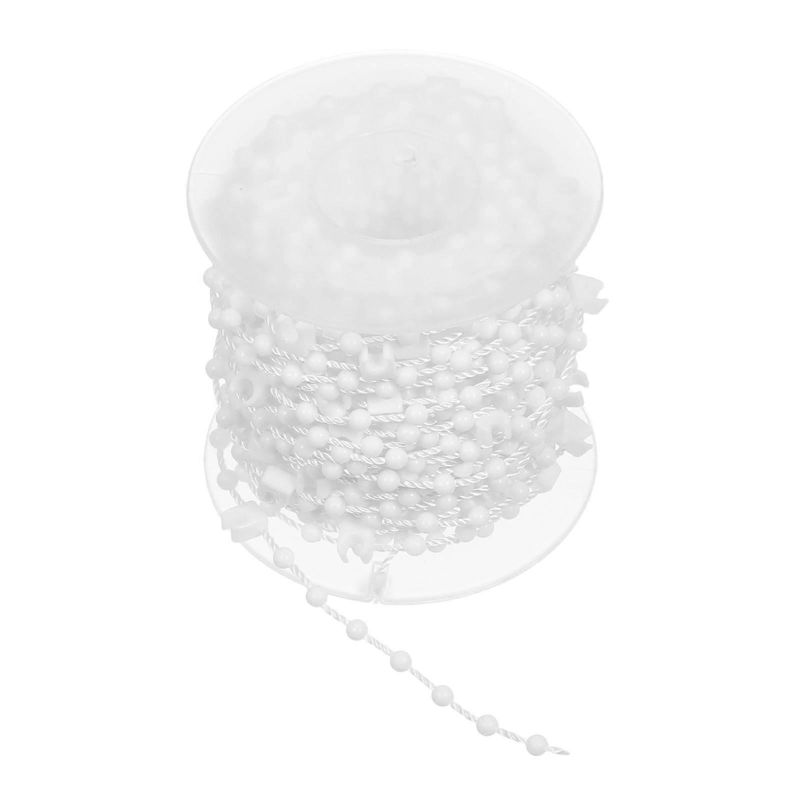 Roller Shade Blind Chain Cord Plastic Beaded Chain for Vertical Blind White 1roll