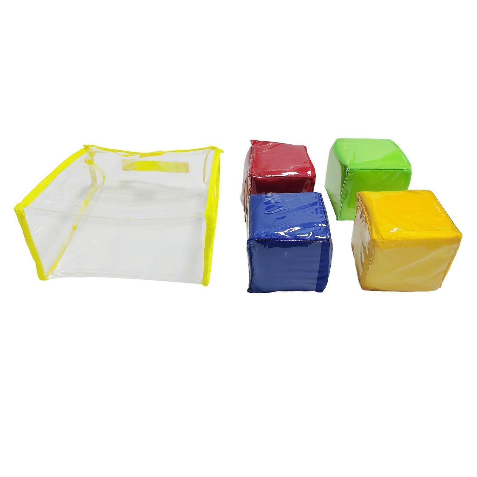 4 Pieces Playing Game Cubes Learning Dice for Teaching Classroom Blocks Toys