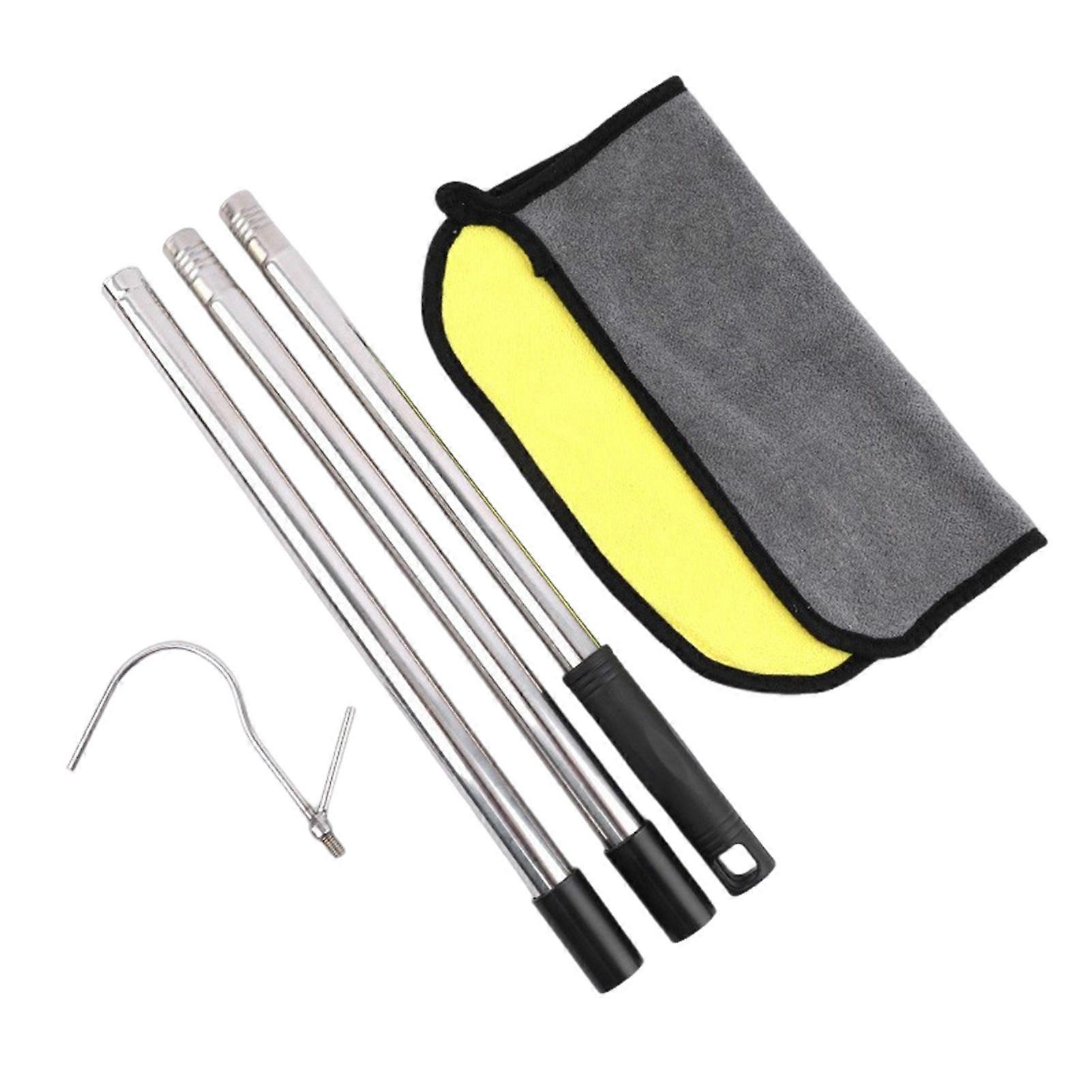 Pool Vacuum Retrieval Hook with Adjustable Telescopic Pole Stainless Steel Hook for Robotic Pool Cleaners Universal Pool Cleaner Retrieval Tool for Ab