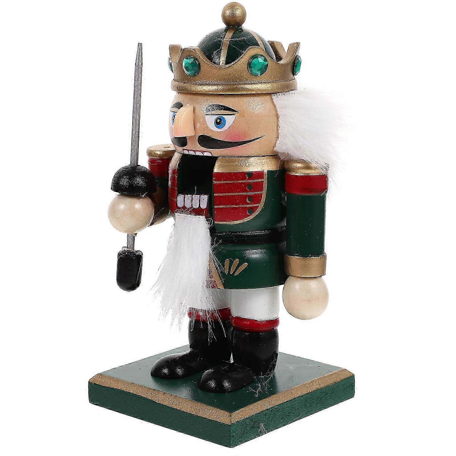1pc Christmas Nutcracker Decoration Xmas Holiday Puppet Ornament Nutcracker Figurine