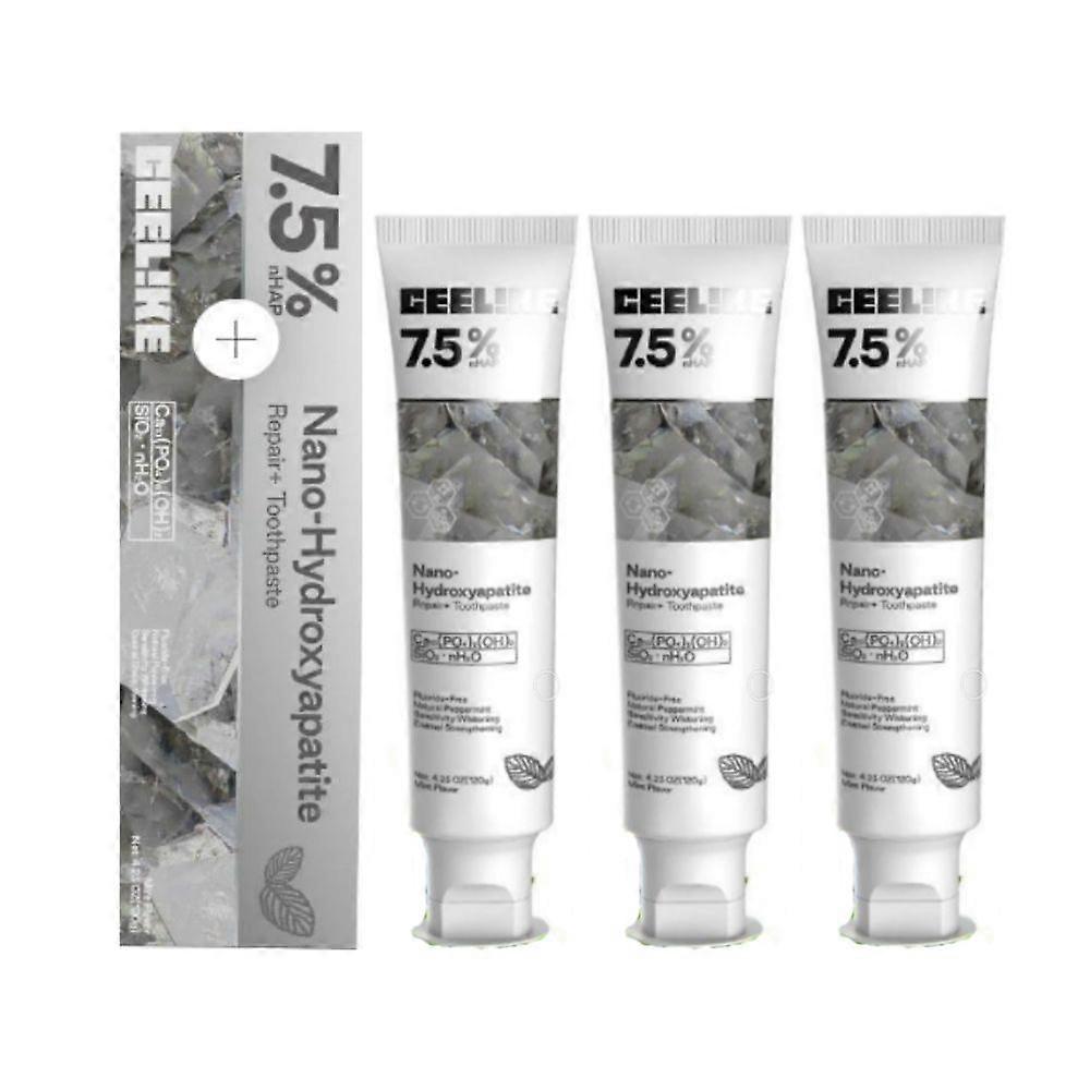 3X CEELIKE Hydroxyapatite Toothpaste Enamel Strengthening&Sensitivity Whitening