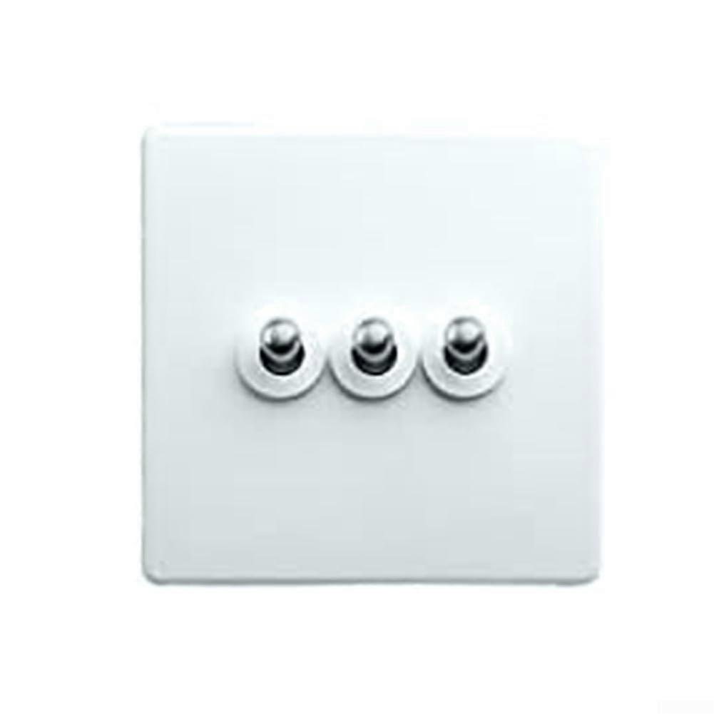 Wall Toggle Light Switch Stainless Steel And Tin Phosphor Bronze Parts Efficient Heat Dissipation Durable