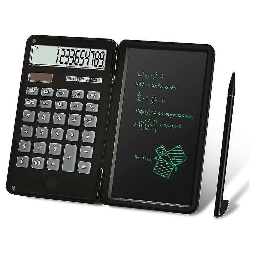 Wetenschappelijke rekenmachine 12 cijfers met tekstblok (zwart)