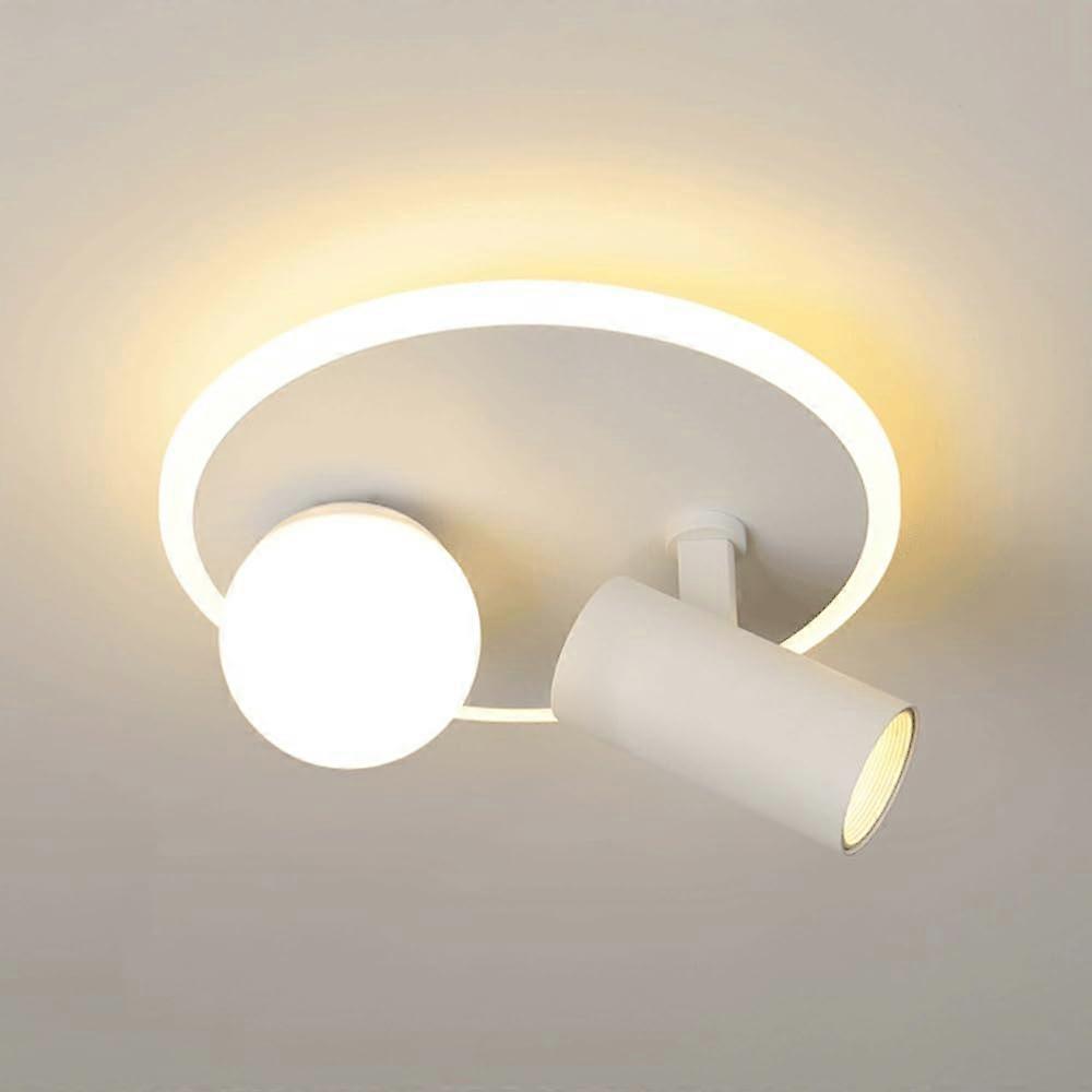 LED Dimmable Ceiling Lights White CloseToCeiling Lamp 23W Round Ceiling Light With Adjustable Spotlight For Bedroom