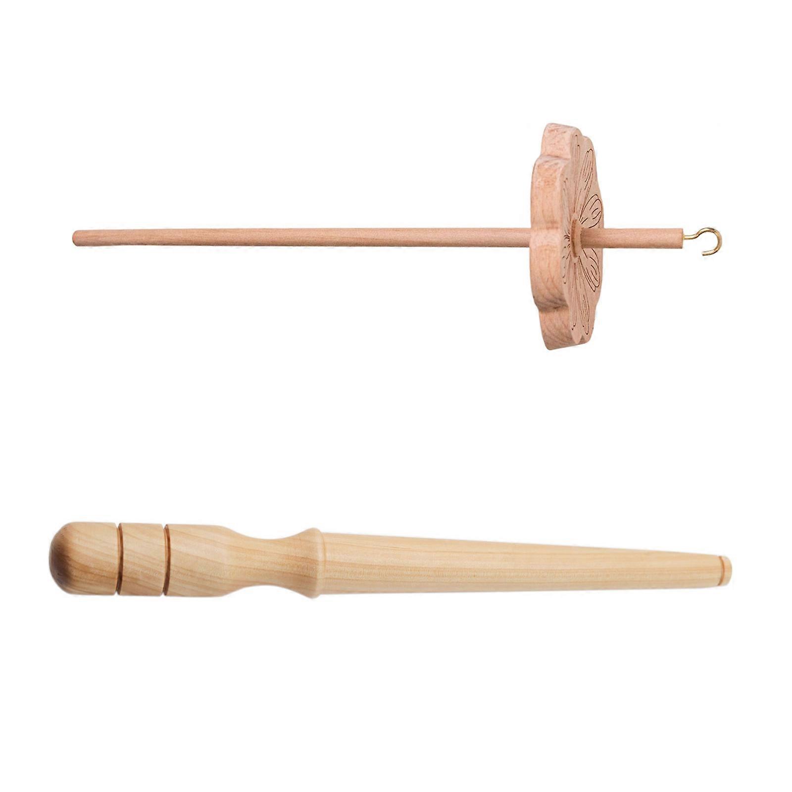 Drop Spindle in Wooden Yarn Spindle Flower-Shaped Drop Spindle Practical Wooden Spindle for DIY Craft Enthusiasts Multicolor