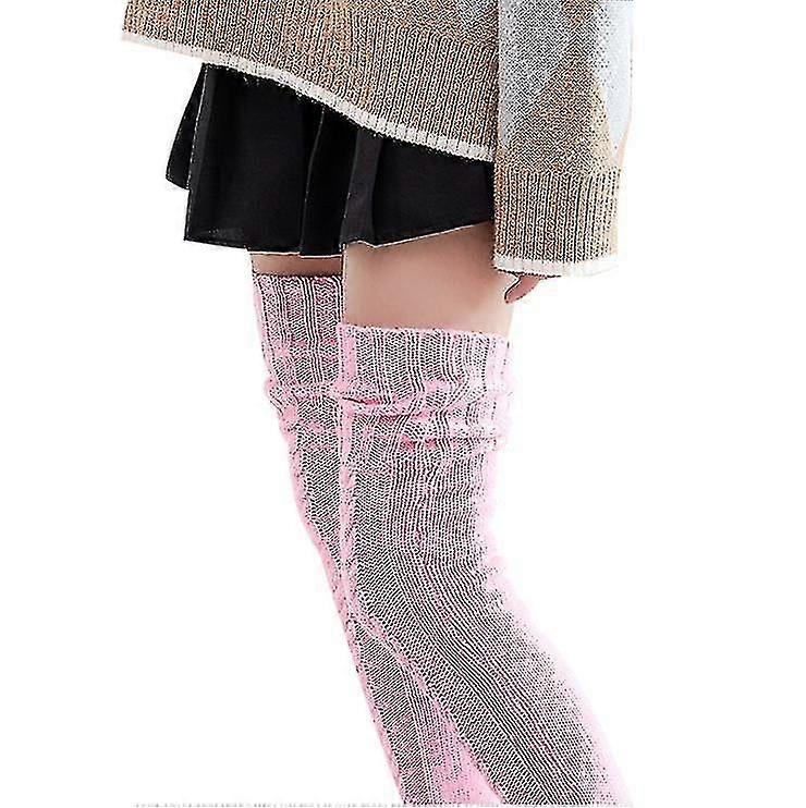 المرأة محبوك الجوارب فوق الركبة أنبوب طويل تطول الجوارب كومة C