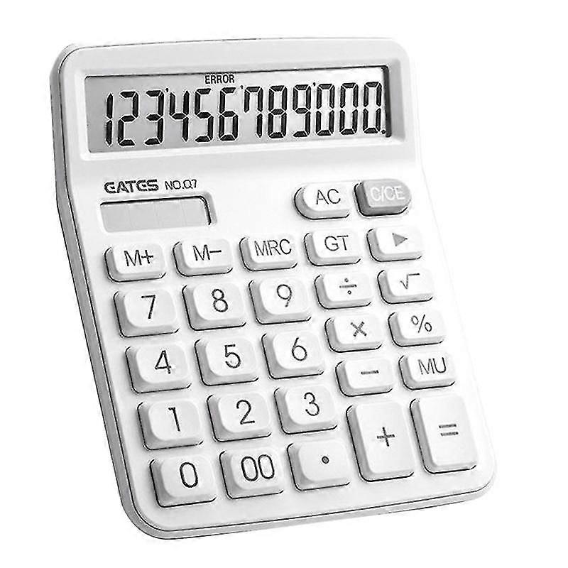 Business Calculator 12 Digit Display Screen Dual Power Supply Calculator Student Office Desktop Cal