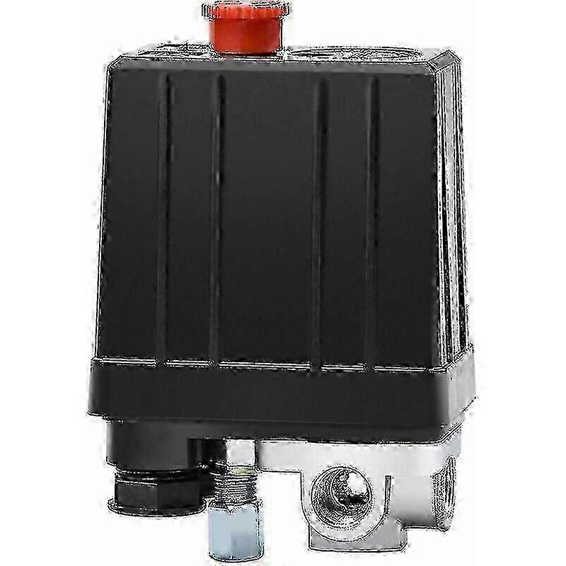 Air Compressor Pressure Switch with 4 Outlets 90-120 PSI 240V Pressure Switch Control Valve Parts for Compressor -Yx
