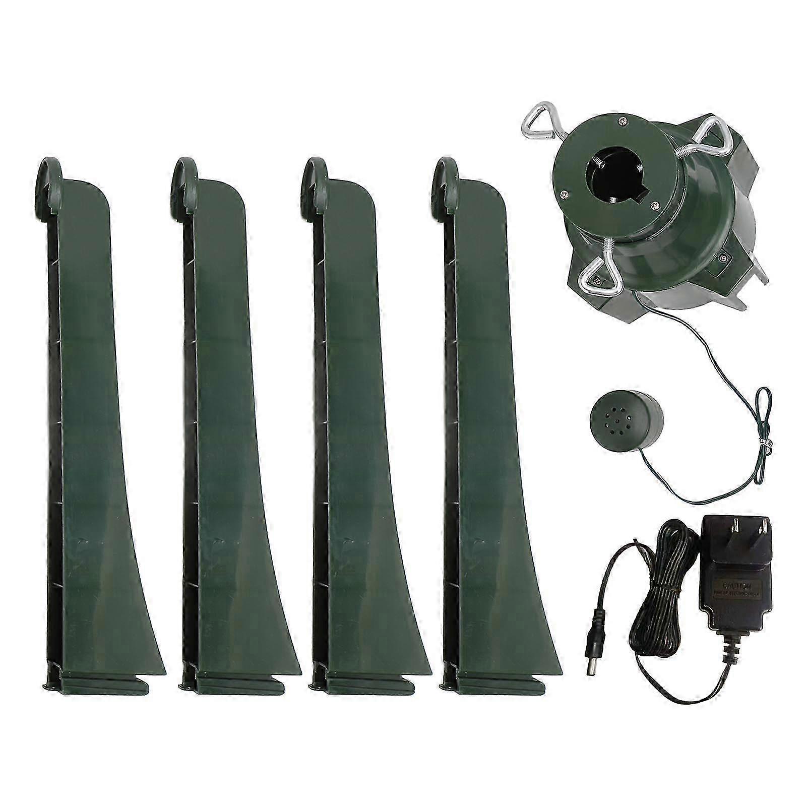 360 Degree Rotating Christmas Tree Stand Adjustable Musical Rolling Tree Holder for 1.25in Trunk Diameter Up To 9.8ft Trees US Plug 110V Edition 1105