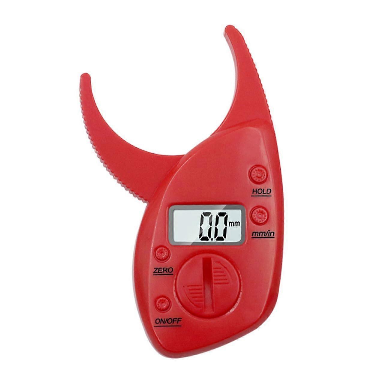 LCD Display Body Fat Caliper Portable Red Clip On Caliper For Men And Women Accurate Fat Percentage Tool