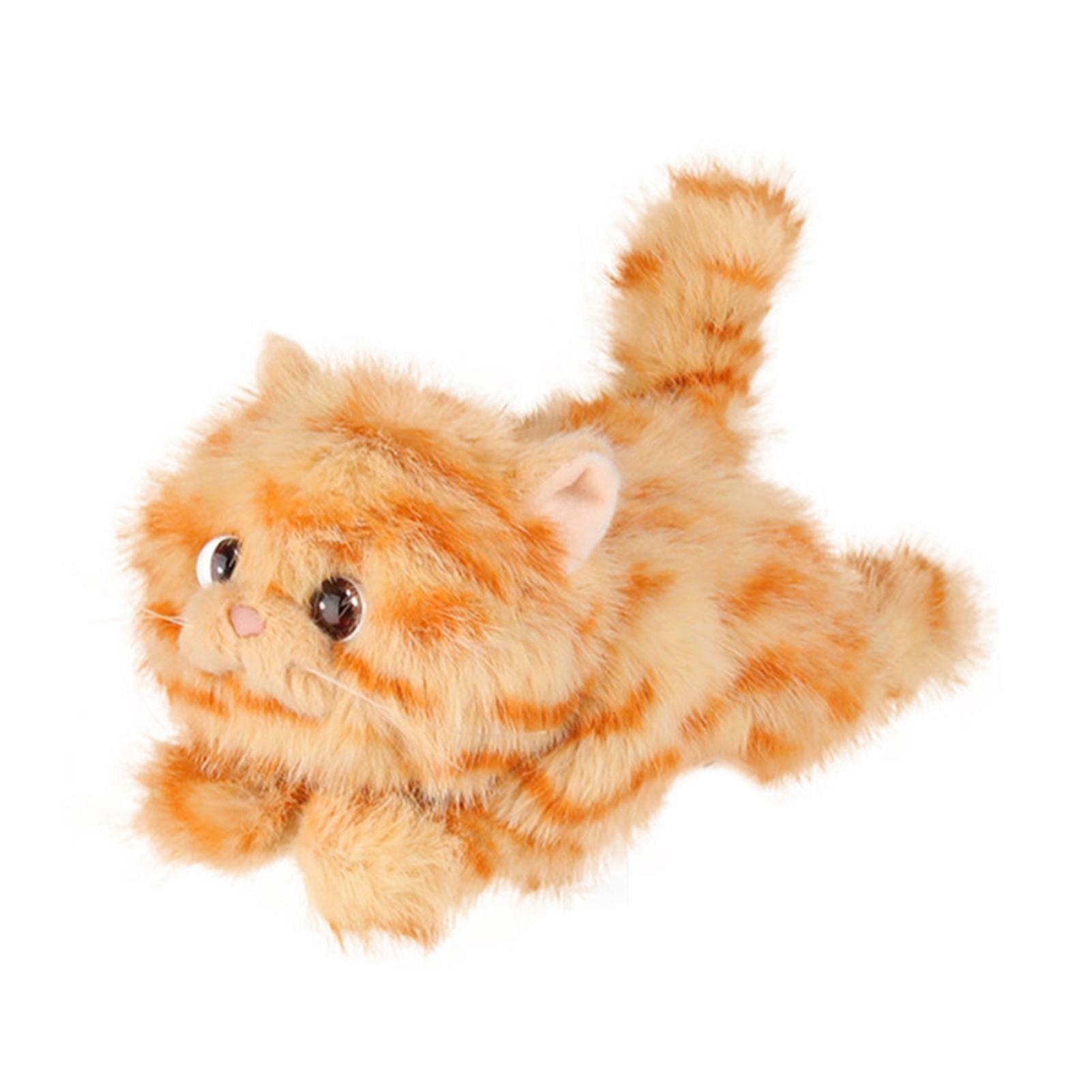 Pull-String Tail Wagging Cat Wristband Monkey Plush Slap Bracelet Toy with Moving Tail Portable Animal Doll Kids Gift