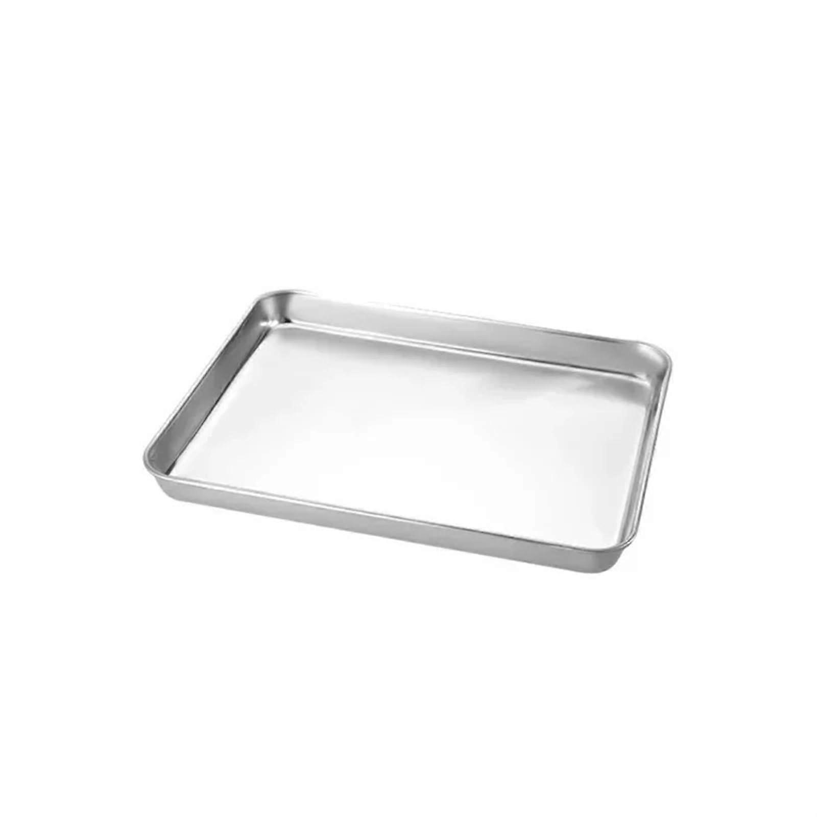 Baking Tray Rectangular Nonstick Stainless Steel Bakeware 26.5X15.5X1.2CM Cookie Sheet For Oven Roasting Fish