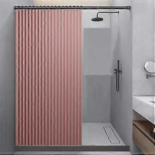 Foldable Linen Shower Curtain Waterproof MoldResistant SplashProof With Weights Hooks Magnet For Easy Installation
