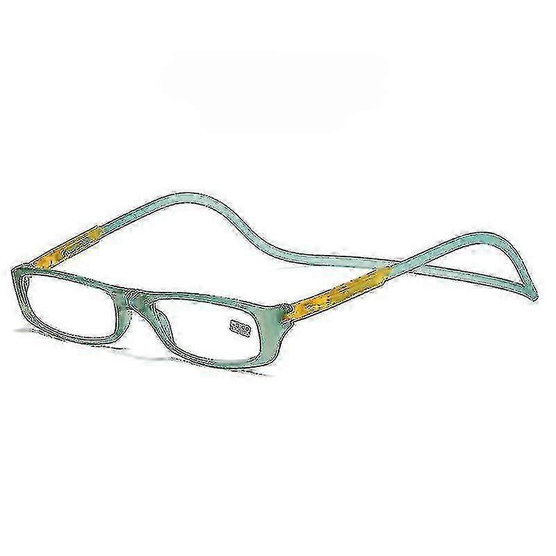 Folding Magnetic Reading Glasses Snap Click Front Neck Hanging Spectacles