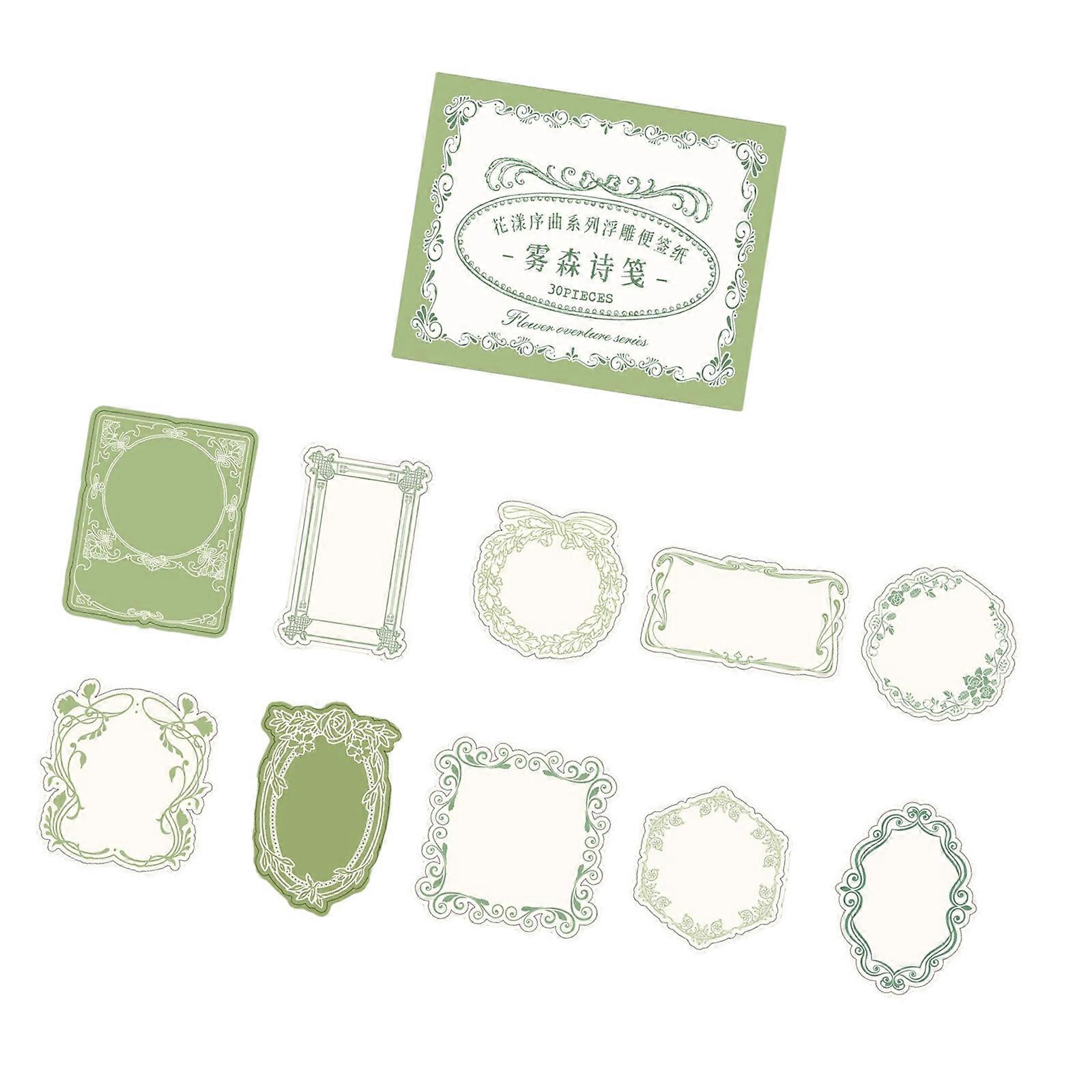 30 Sheets Floral Patterned Note Sheets Flower Embossed Decorative Paper for Scrapbooking Journals Planner Embellishment Multicolor