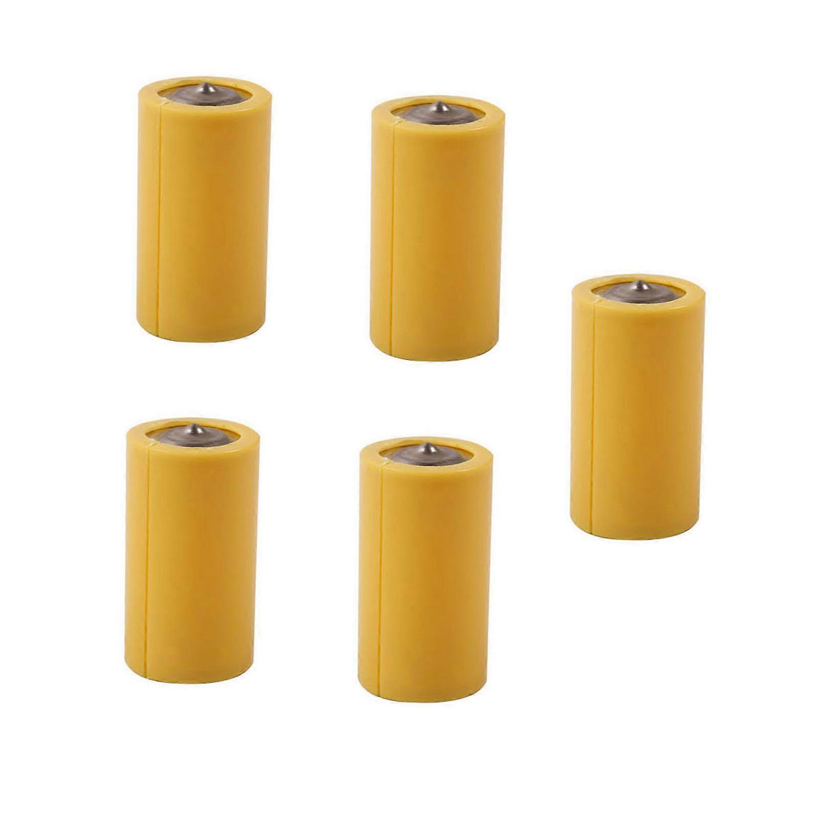 5pcs LR14 C Fake Battery Housing Placeholder Cylinder Conductor for C Rechargeable Battery Works with Elimination Cord Multicolor