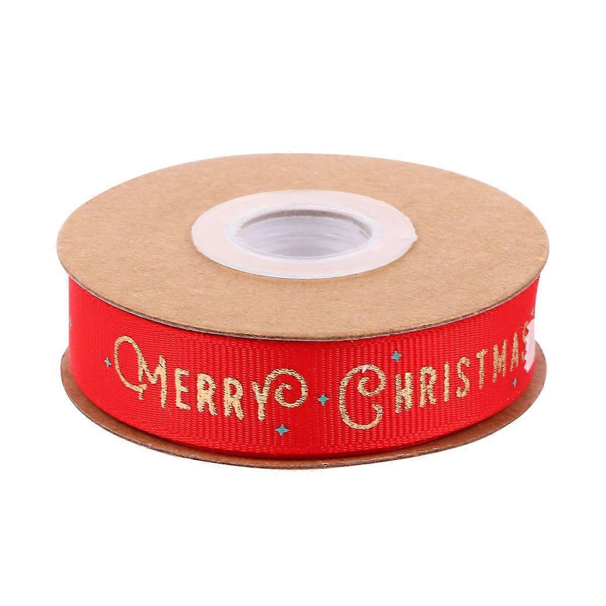 1 Roll Exquisite Decoration Gift Polyester Packaging Ribbon Hanging Band (Red)