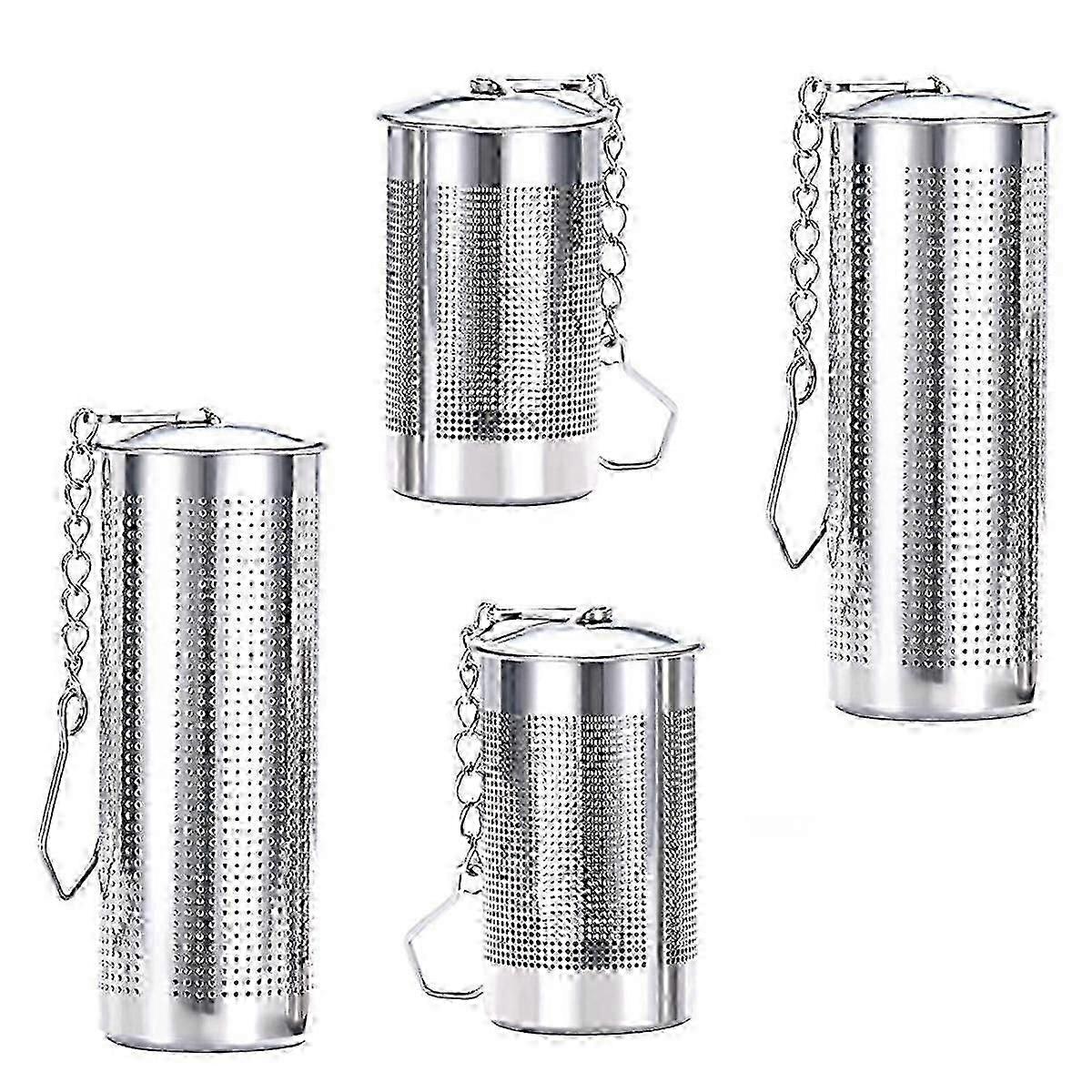 4PCS Tea Infusers for Loose Tea,Tea Filter with Lid,Stainless Steel Tea Strainer with Chain Hook, T