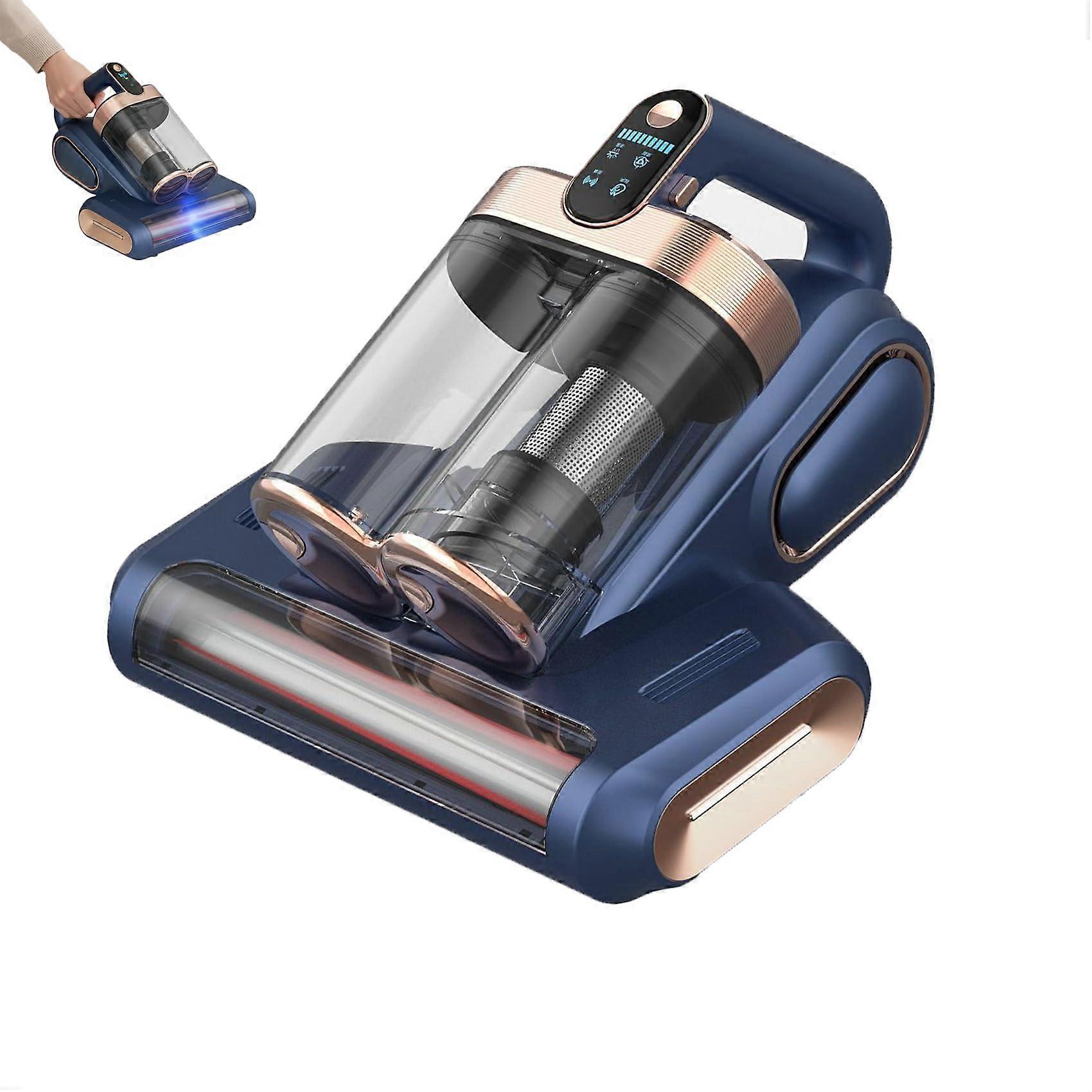 Mattress Vacuum Cleaner 13Kpa Suction with Heating and DualCyclone HEPA Filter for Bed Sofa Carpet 120W Blue