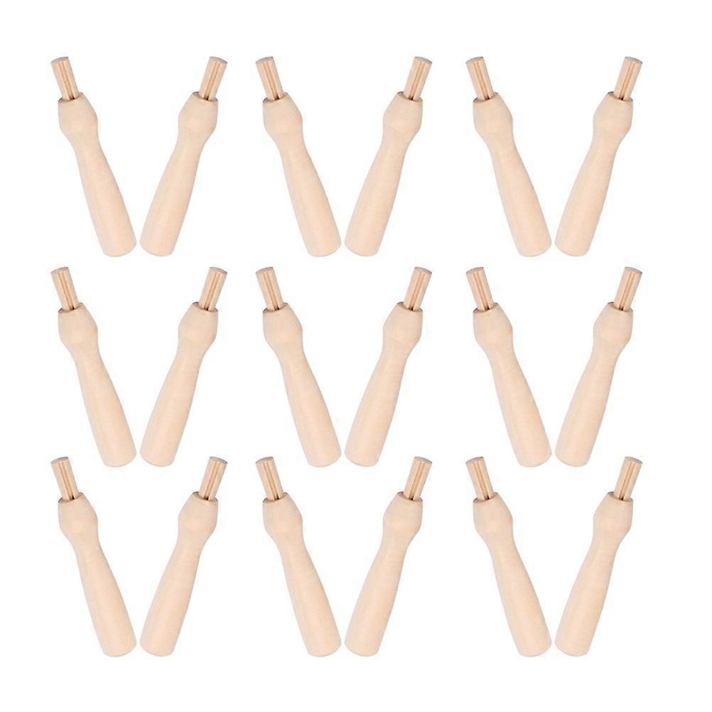 Needle Felting Tools Wooden Handles for Replacement Use 15Pcs Multi-Function Set