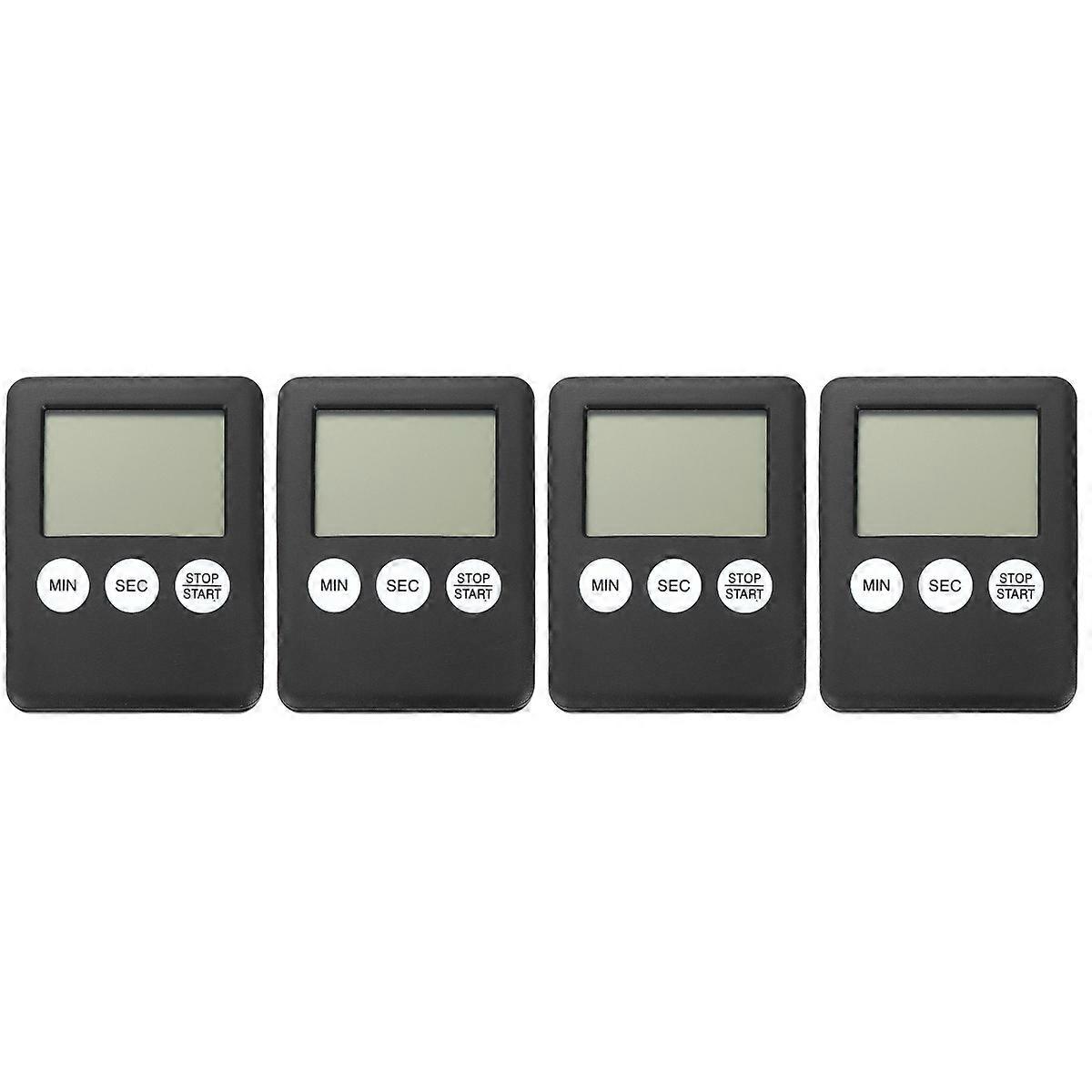 4 Pcs Alarm Clock Baking Time Recorder Kitchen Timer Magnetic Timer Digital Simplicity Timer Student Use