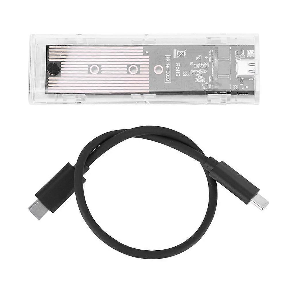 jixopn M.2 NVME PCIe NGFF SATA SSD Enclosure USB3.1 Type-C Tool-free for 2230 2242 2260 2280mm B/M Key B+M Key, compatible with external SSD case