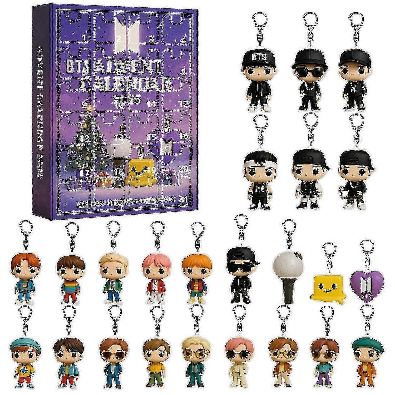 BTS Advent Calendar 2025 Christmas Tree Acrylic Keychain Pendant